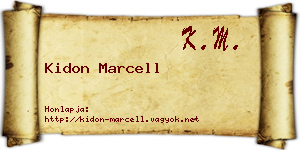 Kidon Marcell névjegykártya